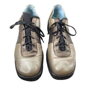 Thierry Rabotin Women's Layla Shoes Lace Up Oxfords Metallic 39.5 US‎ 9